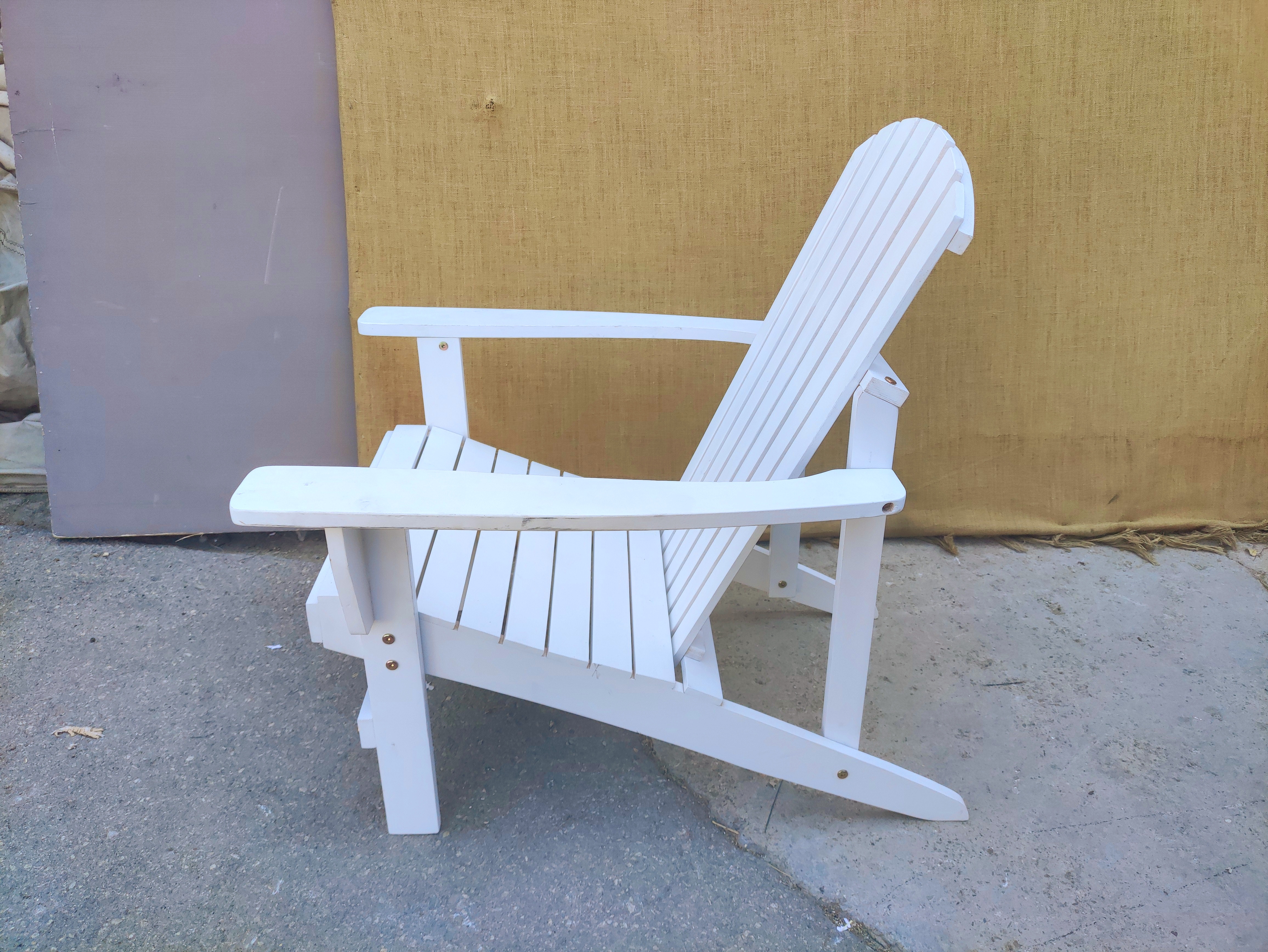 silla jardín adirondack madera blanco 6u